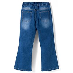 Pine Kids Denim Woven Ankle Length Boot cut Washed Jeggings - Blue