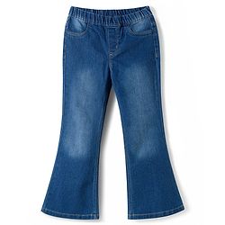 Pine Kids Denim Woven Ankle Length Boot cut Washed Jeggings - Blue