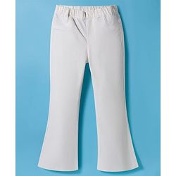 Pine Kids Denim Woven Ankle Length Boot Cut Washed Jeggings - White