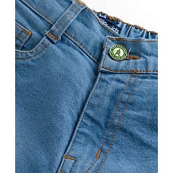 Pine Kids Denim Woven Washed Above Knee Length Shorts - Blue