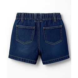 Pine Kids Woven Above Knee Length Solid Color Shorts - Navy Blue