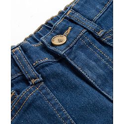 Pine Kids Woven Above Knee Length Solid Color Shorts - Navy Blue