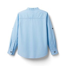Pine Kids Cotton Woven Full Sleeves Solid Shirt with Stripes - Olive Green