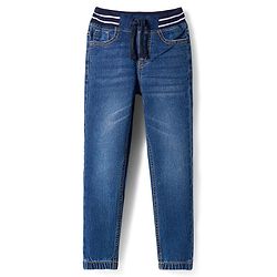 Pine Kids Denim Woven Full Length Washed Jeans - Blue