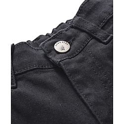 Pine Kids Denim Woven Full Length Washed Jeans - Black