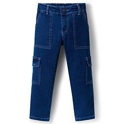 Pine Kids Denim Full Length Washed Jeans - Blue