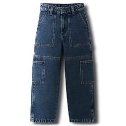 Pine Kids Denim Woven Full Length Washed Jeans - Blue