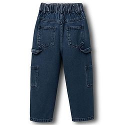 Pine Kids Denim Woven Full Length Washed Jeans - Blue