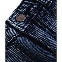 Pine Kids Denim Woven Full Length Washed Jeans - Blue