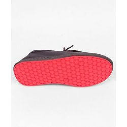 Pine Kids Formal Shoes With Lace Textured Design - Tan