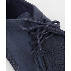 Pine Kids Formal Shoes With Lace Textured Design - Brown