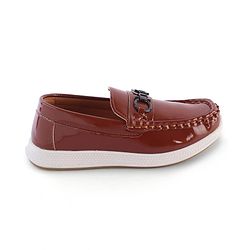 Pine Kids Solid Colour Loafer With 3D Applique - Brown