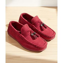 Pine Kids Slip On Loafers - Maroon