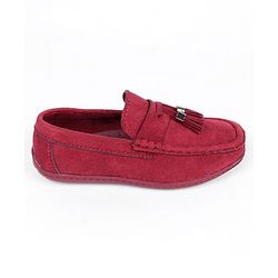 Pine Kids Slip On Loafers - Maroon