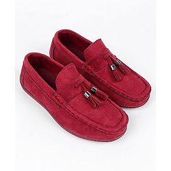 Pine Kids Slip On Loafers - Maroon