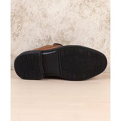 Pine Kids Velcro Closure Solid Oxfords - Brown