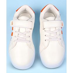 Pine Kids Velcro Closure Solid Sneaker Shoes - Orange