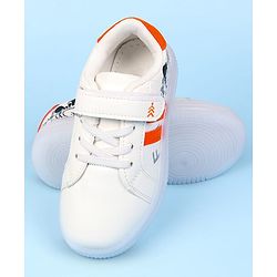 Pine Kids Velcro Closure Solid Sneaker Shoes - Orange