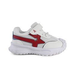 Pine Kids Solid Sneaker Shoes With Velcro Closure - White