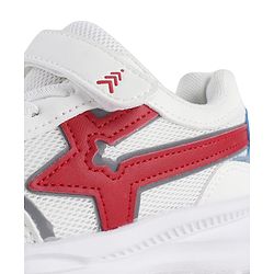 Pine Kids Solid Sneaker Shoes With Velcro Closure - White