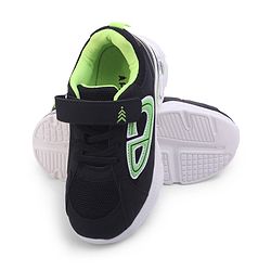 Pine Kids Velcro Closure Sneaker Shoes with Applique - Black