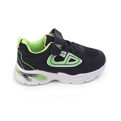 Pine Kids Velcro Closure Sneaker Shoes with Applique - Black