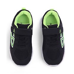 Pine Kids Velcro Closure Sneaker Shoes with Applique - Black