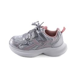 Pine Kids Lace Up Sneaker Shoes With Floral Embroidery - Pink
