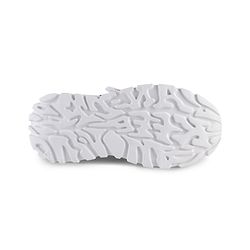 Pine Kids Sneaker Shoes With Velcro Closure & Basket Ball Print - White