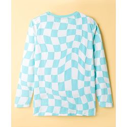 Pine Kids Disney Single Jersey Knit Full Sleeves Night Suit With Stitch Graphics - Light Blue