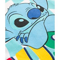 Pine Kids Disney Single Jersey Knit Full Sleeves Night Suit With Stitch Graphics - Light Blue