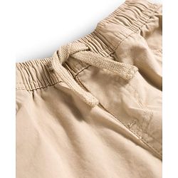 Pine Kids Cotton Elastane Woven Full Length Solid Trouser - Beige