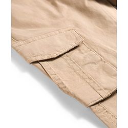Pine Kids Cotton Elastane Woven Full Length Solid Trouser - Beige