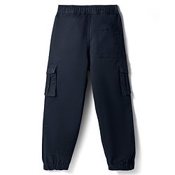 Pine Kids Cotton Elastane Woven Full Length Solid Color Trouser - Navy Blue