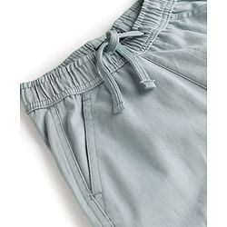 Pine Kids Cotton Woven Full Length Solid Jogger With Cargo Pockets - Light Blue