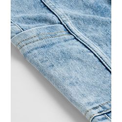 Pine Kids Denim Woven Full Length Washed Jeans With Pockets - Blue