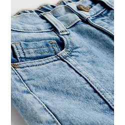 Pine Kids Denim Woven Full Length Washed Jeans With Pockets - Blue