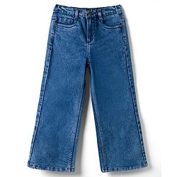 Pine Kids Denim Woven Ankle Length Washed Jeans With Pockets - Blue