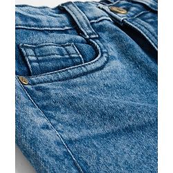 Pine Kids Denim Woven Ankle Length Washed Jeans With Pockets - Blue