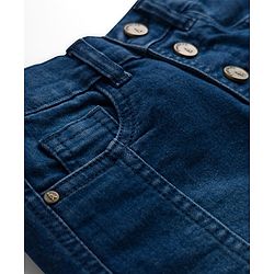 Pine Kids Above Knee Length Solid Color Skirt - Blue