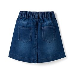 Pine Kids Above Knee Length Solid Color Skirt - Blue