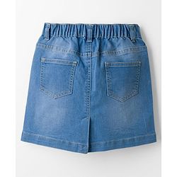 Pine Kids Above Knee Length Solid Color Skirt - Blue