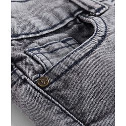 Pine Kids Denim Woven Full Length Jeans With Text Print - Grey