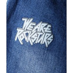 Pine Kids Denim Woven Full Length Jeans With Text Print - Blue