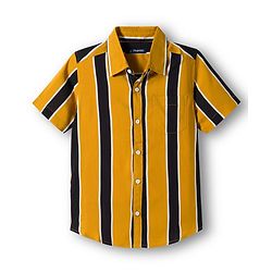 Pine Kids Cotton Woven Half Sleeves Shirt With Stripes - Multicolour