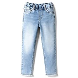 Pine Kids Denim Woven Ankle Length Washed Jeggings - Light Blue