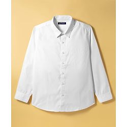 Pine Kids Cotton Woven Full Sleeves Solid Party Shirt With Waistcoat - Navy Blue