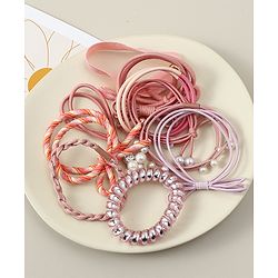 Pine Kids Hair Rubber Bands Pack of 11 - Multicolor