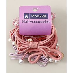 Pine Kids Hair Rubber Bands Pack of 11 - Multicolor