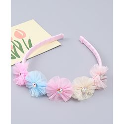 Pine Kids Hair Bands With Floral Applique - Multicolor